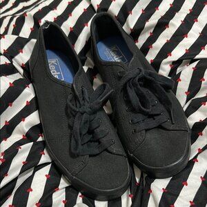 Keds Womens Black Canvas Sneakers